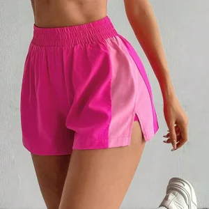 Pantalones cortos deportivos casuales de unicolor y sencillos para mujer