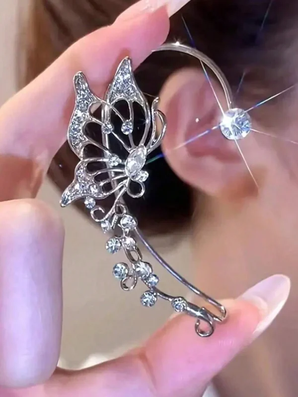 pieza de ganchos de mariposa tipo hada con ciruconias cúbicas - Imagen 3