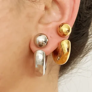 De pendientes de aro de estilo boho barroco, diseño hipoalergénico adecuado para uso diario