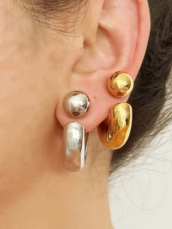 De pendientes de aro de estilo boho barroco, diseño hipoalergénico adecuado para uso diario