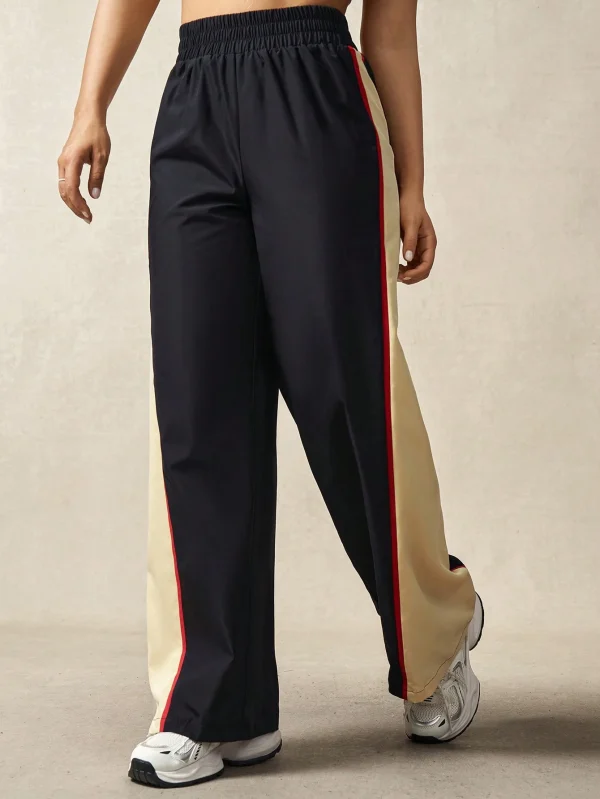 Pantalones deportivos casuales anchos de cintura elástica para mujer - Imagen 3