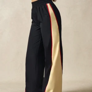 Pantalones deportivos casuales anchos de cintura elástica para mujer