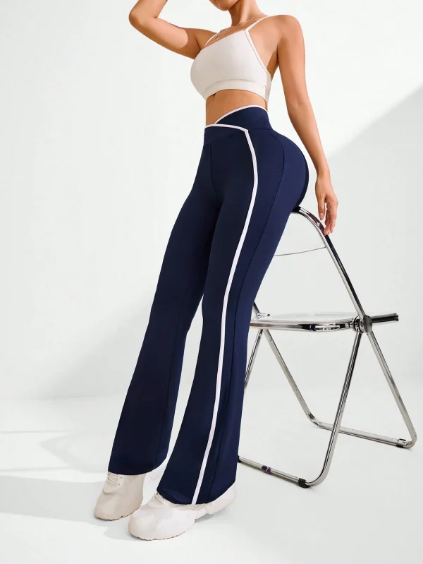 Studio Pantalones de yoga de secado rápido con cinturilla cruzada - Imagen 3