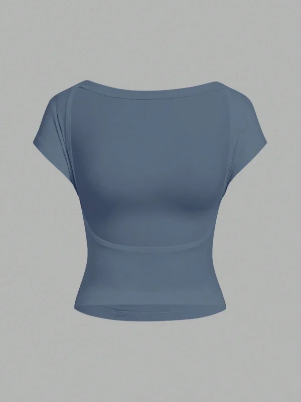 paquete de 3 camisetas minimalistas casuales sin espalda en negro - Imagen 3