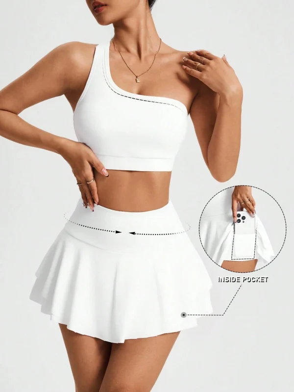 Sport Studio Set de 2 piezas de top tipo camisole con acolchado - Imagen 2