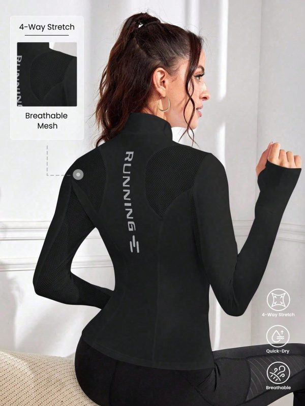 Gameset Chaqueta Deportiva Con Cuello Alto Y Logotipo De Texto