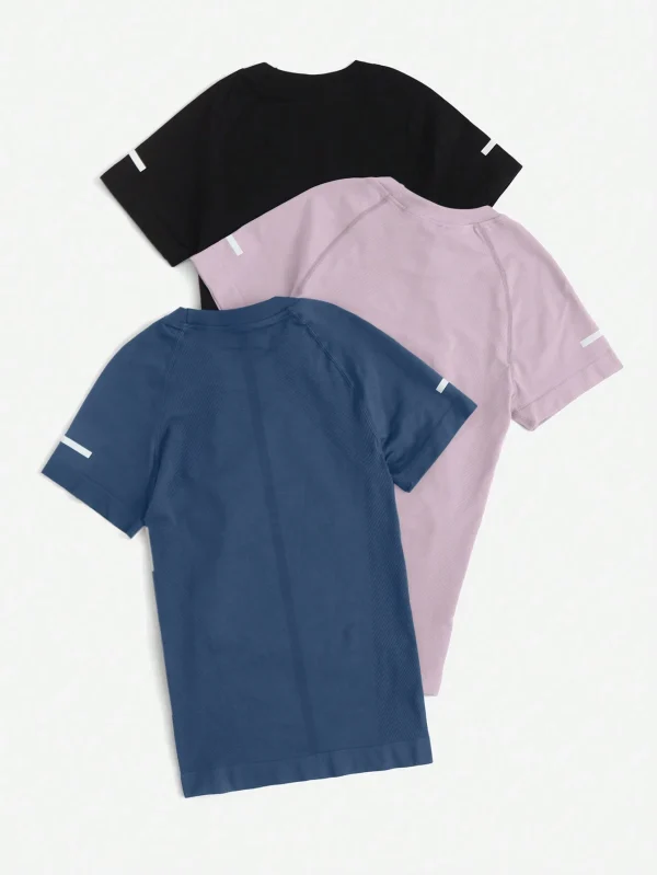 Sport Gameset Camiseta deportiva de manga larga de unicolor con pulgar básica, camiseta de gimnasia - Imagen 2