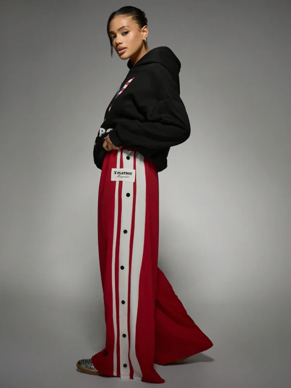 Playboy Pantalones deportivos premium con diseño de raya latera - Imagen 3