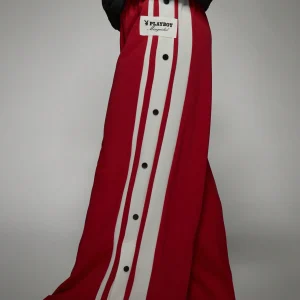 Playboy Pantalones deportivos premium con diseño de raya latera