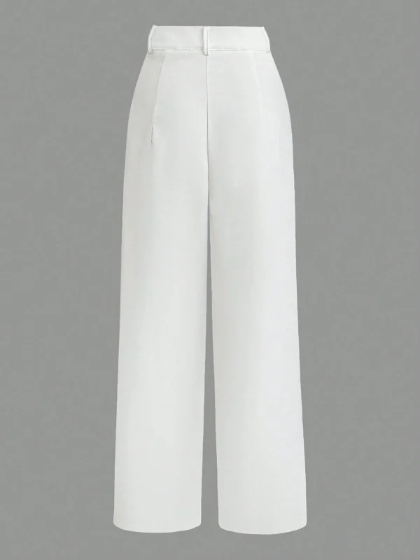 Pantalones blancos casuales/de trabajo para mujer - Imagen 2