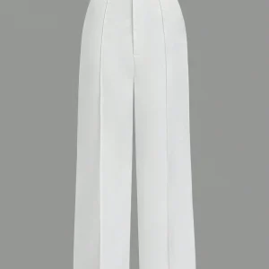 Pantalones blancos casuales/de trabajo para mujer