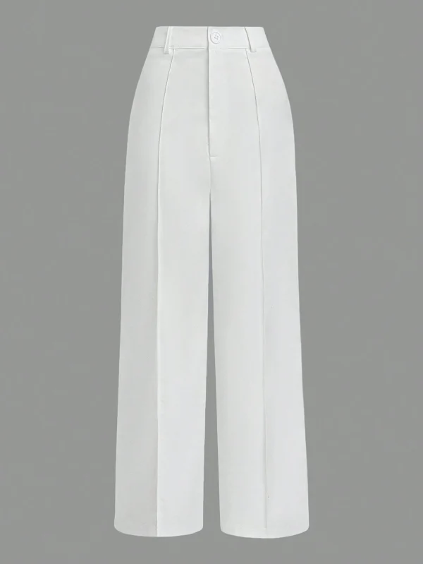 Pantalones blancos casuales/de trabajo para mujer