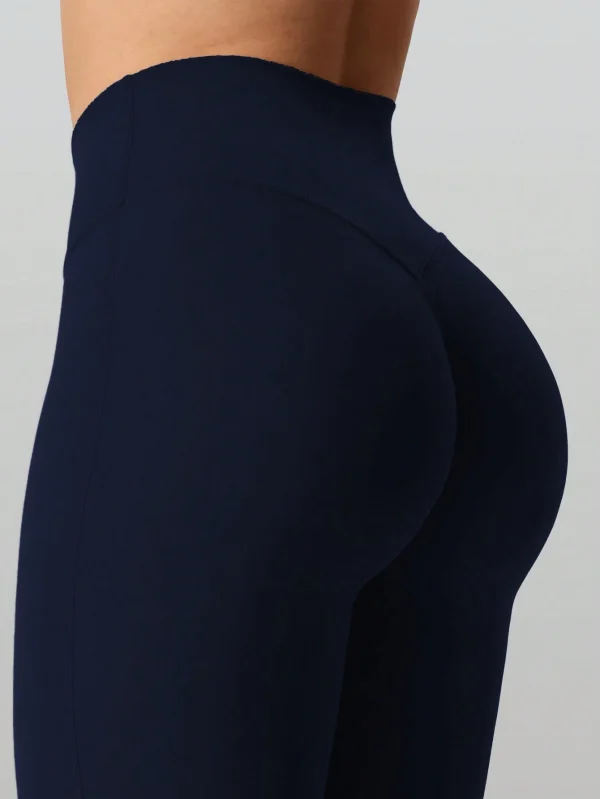 Pantalones de cintura alta acampanados para fitness diario y deportes - Imagen 3