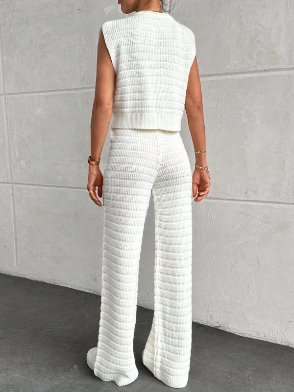 Pantalón tejido con patrón de cable - Imagen 3