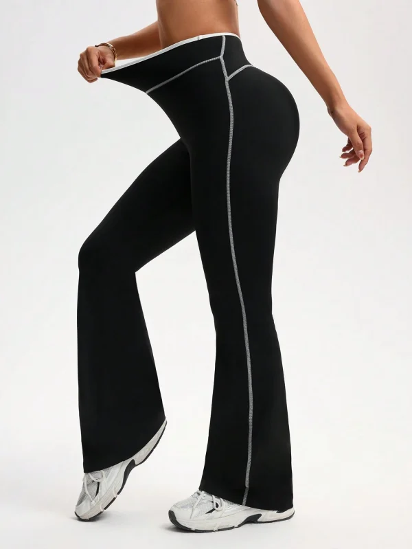 Studio Pantalones deportivos informales y versátiles con pierna acampanada - Imagen 3