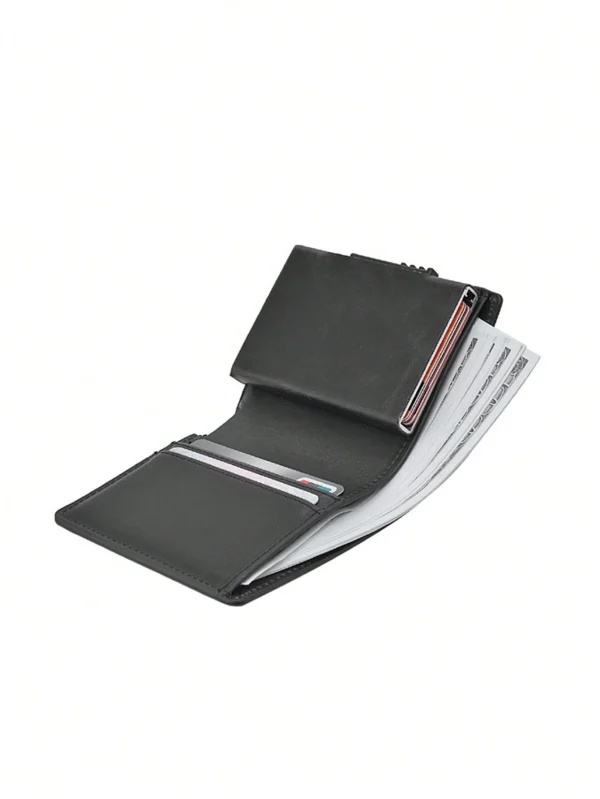 Billetera pequeña tipo bifold con ranuras para tarjetas, regalo para papá, ligera - Imagen 2