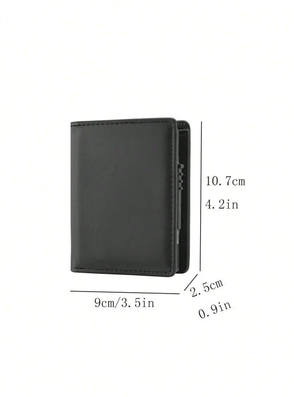 Billetera pequeña tipo bifold con ranuras para tarjetas, regalo para papá, ligera - Imagen 3