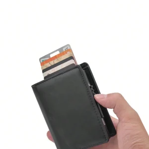 Billetera pequeña tipo bifold con ranuras para tarjetas, regalo para papá, ligera
