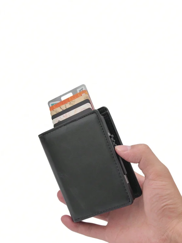 Billetera pequeña tipo bifold con ranuras para tarjetas, regalo para papá, ligera