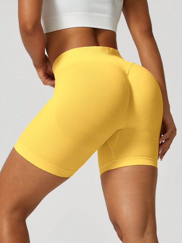 Short elástico, de talle alto, sin costuras, de secado rápido y transpirable para mujeres - Imagen 2