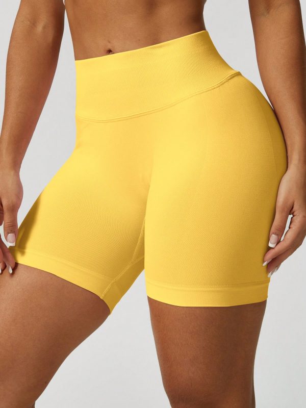Short elástico, de talle alto, sin costuras, de secado rápido y transpirable para mujeres - Imagen 3