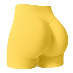 Short elástico, de talle alto, sin costuras, de secado rápido y transpirable para mujeres