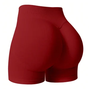 Pantalones cortos deportivos sin costuras que levantan y moldean el trasero